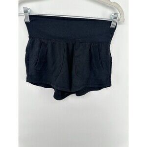 Athleta Fleece High Rise Shorts XXS Black